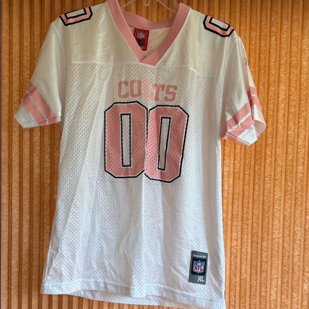 NFL Colts Kids Pink and White Jersey